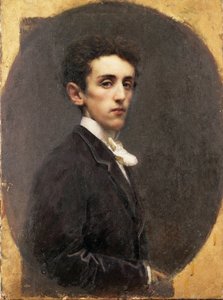 Ritratto dello scrittore italiano Carlo Dossi da Tranquillo Cremona