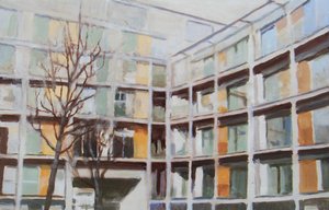 Un posto dove vivere 44, 2012 (olio su compensato) da Trevor Burgess