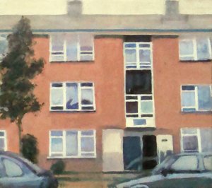 Un posto dove vivere 47, 2012 (olio su compensato) da Trevor Burgess