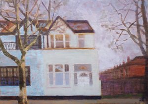 Un posto dove vivere 51, 2013 (olio su compensato) da Trevor Burgess