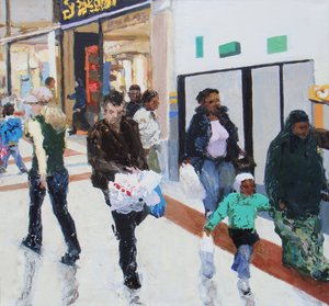 Shoppers 2, 2009 (olio su tela) da Trevor Burgess