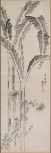 Pianta di banana e crisantemo, XIX secolo da Tsubaki Chinzan