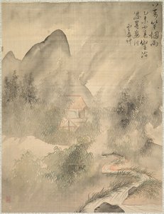 Diecimila bambù nella nebbia e nella pioggia, 1847 da Tsubaki Chinzan