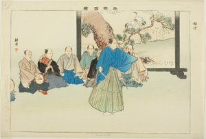 Hayashiko, dalla serie "Immagini di spettacoli No (Nogaku Zue)" da Tsukioka Kogyo
