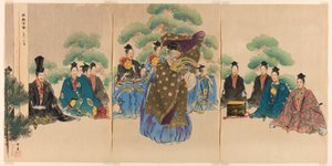 Okina, dalla serie "Cento no drama (Nogaku hyakuban) da Tsukioka Kogyo