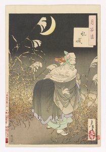 Il grido della volpe: n. 13 di Cento aspetti della luna da Tsukioka Yoshitoshi