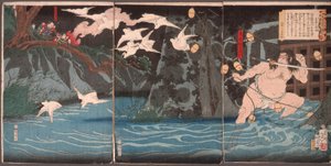 Pioggia serale a Nagashino da Tsukioka Yoshitoshi
