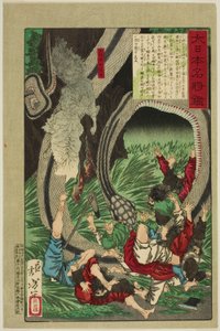 Il fantasma del grande generale Tamichi (Daishogun Tamichi no rei), dalla serie "Uno specchio dei famosi generali giapponesi (Dai Nihon meisho kagami)"