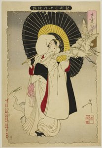 Heron Maiden dalla serie "New Forms of Thirty-Six Ghosts". da Tsukioka Yoshitoshi