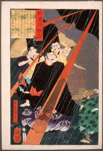 Mashiba Hisayoshi, der Tairyō, im Blitz da Tsukioka Yoshitoshi