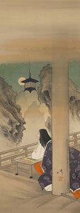 Murasaki Shikibu al tempio di Ishiyamadera da Tsukioka Yoshitoshi