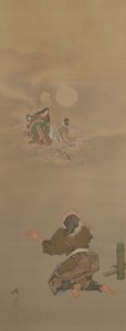 Ritornato nel Palazzo della Luna-Taketori (Tagliatore di bambù) dalla serie Dodici aspetti della luna da Tsukioka Yoshitoshi
