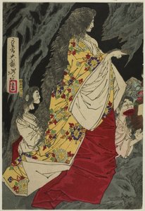 Esseri soprannaturali a Shirazunoyabu a Yawata da Tsukioka Yoshitoshi
