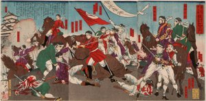La morte di Murata Sansuke da Tsukioka Yoshitoshi