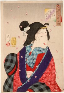 Desiderio di incontrare qualcuno: una cortigiana del periodo Kaei (1848-1853) da Tsukioka Yoshitoshi