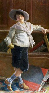 Ritratto di giovane uomo, dipinto di Tullio Salvatore Quinzio (1858-1918) da Tullio Salvatore Quinzio