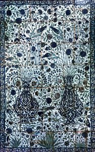 Pannello decorativo con due vasi e fiori
