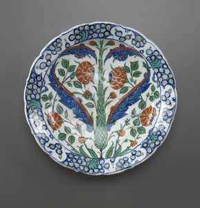 Piatto, Iznik, dinastia Ottomana, 1570-75