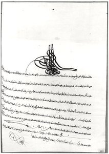 Documento di passaggio sicuro dato a Rene de Chateaubriand da Sultan Selim III, 14-23 settembre 1806