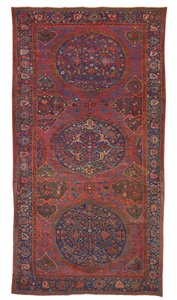Grande tappeto Ushak a triplo medaglione, Anatolia occidentale
