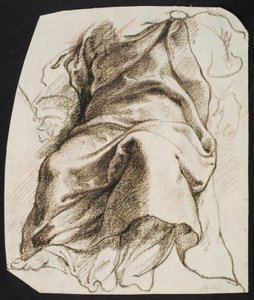 Studio di drappeggio per la figura di Dio Padre da Ubekendt