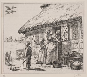 Illustrazione per "Storken er kommen", poesia di Gotfred Rode