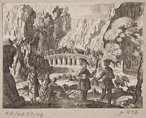 Carovana che attraversa un ponte