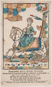 La principessa ereditaria Marie Sophie Frederikke a cavallo da Ubekendt