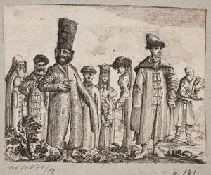 Uomini e donne in costumi regionali russi da Ubekendt