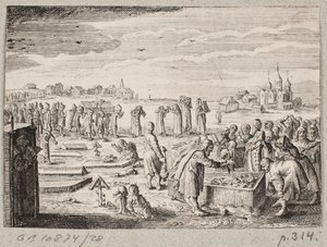 Cimitero russo con un defunto benedetto con un
