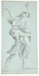 Soldato che porta via una donna. Il ratto delle Sabine da Ubekendt