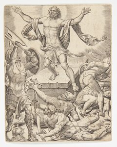 La resurrezione da Ubekendt efter Dirck Volckertsz. Coornhert efter Maarten van Heemskerck