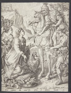 Abigail che calma David da Ubekendt efter Maarten van Heemskerck