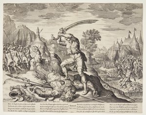 Davide che taglia la testa di Golia da Ubekendt efter ubekendt efter Maarten van Heemskerck