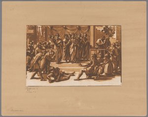 La morte di Anania da Ugo da Carpi