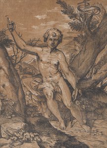 Il giovane San Giovanni Battista nel deserto, ca. 1520-27 da Ugo da Carpi