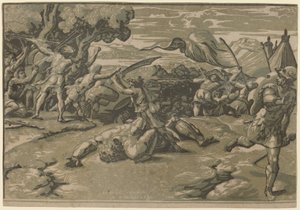 Davide uccide Golia da Ugo da Carpi after Raphael