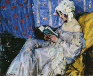Una Ragazza che Legge in un Interno da Ulisse Caputo
