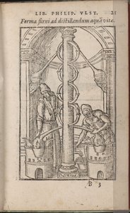 Apparato alchemico Da: Liber de secretis naturae, 1556-1557 da Ulstadius