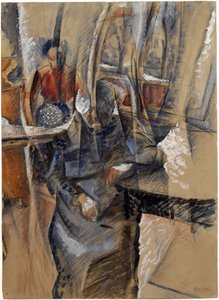 Interno con due figure femminili da Umberto Boccioni