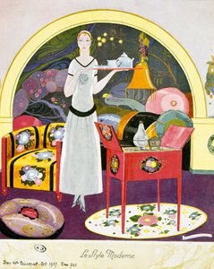 Scena in stile moderno, ambientazione teatrale da Umberto Brunelleschi