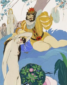 Donna nuda davanti al Re Pausole
