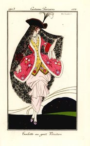 Donna in abito alla moda in stile veneziano da Umberto Brunelleschi