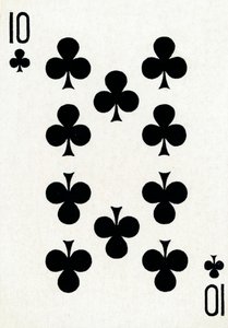 10 di fiori da un mazzo di carte da gioco Goodall & Son Ltd. da Unbekannt