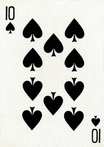 10 di picche da un mazzo di carte da gioco Goodall & Son Ltd. da Unbekannt