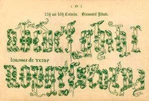 Nastri ornamentali del XV e XVI secolo, 1862