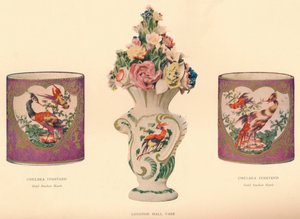 2 calamai di Chelsea e un vaso di Longton Hall, c. 1755