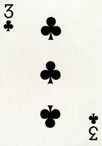 3 di fiori da un mazzo di carte da gioco Goodall & Son Ltd., c1940 da Unbekannt