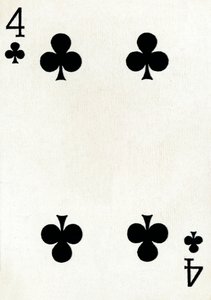4 di fiori da un mazzo di carte da gioco Goodall & Son Ltd., c1940 da Unbekannt