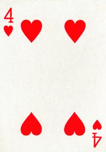4 di Cuori da un mazzo di carte da gioco Goodall & Son Ltd.
